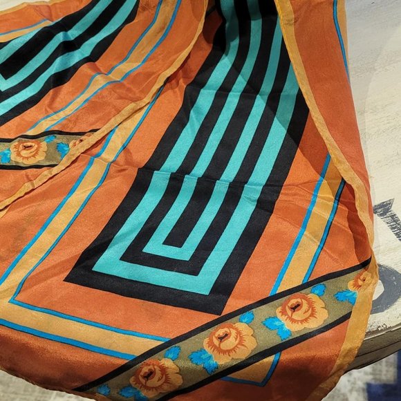 Kenzo Silk Striped Scarf - Picture 4 of 6